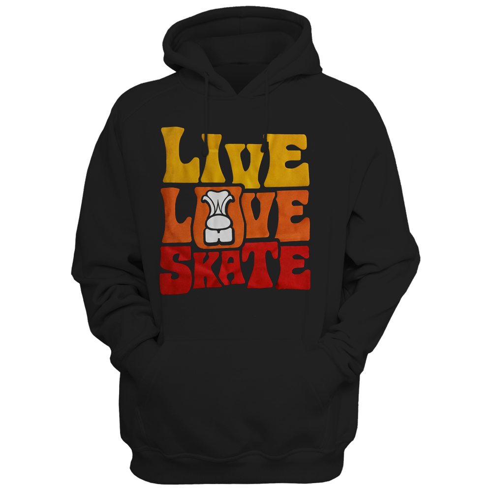 Live Love Skate flock Hoodie