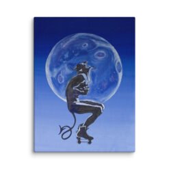 Demon on Wheels — Stretched Canvas Print