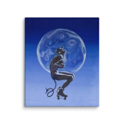 Alternative view of Demon on Wheels — Stretched Canvas Print