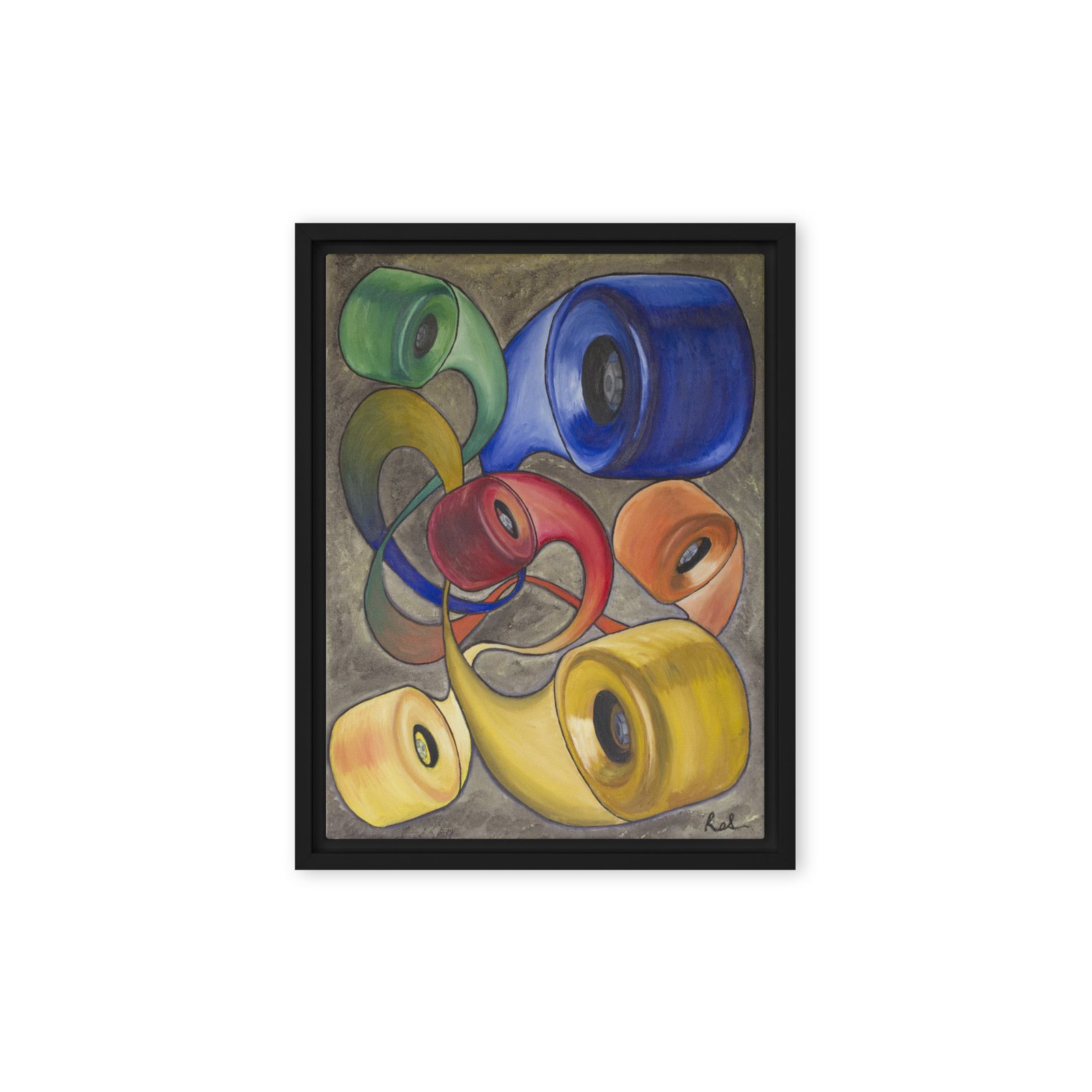 Wheels — Framed Canvas Print - Image 2