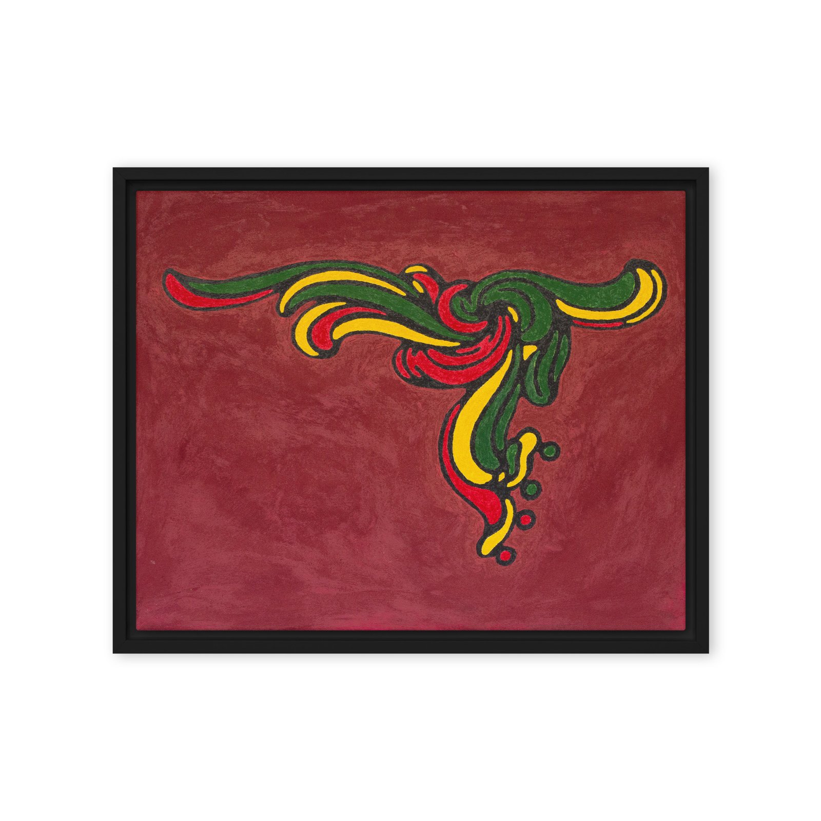 Abstract Skater — Framed Canvas Print - Image 3