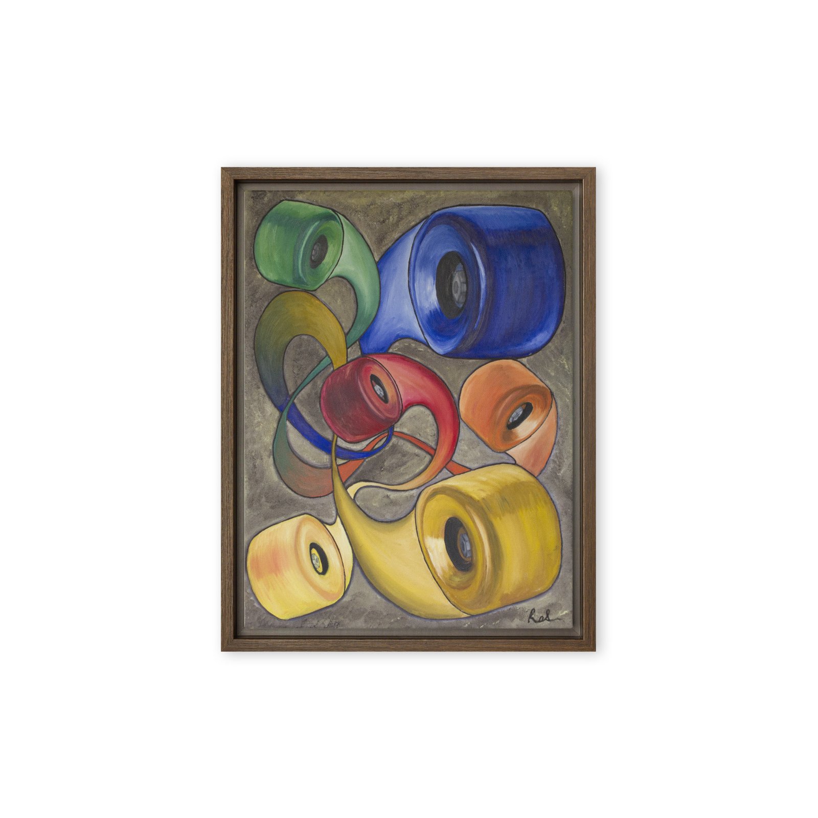 Wheels — Framed Canvas Print - Image 3