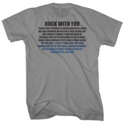 Alternative view of Michael Jackson “Rock With You” (Epic Records)