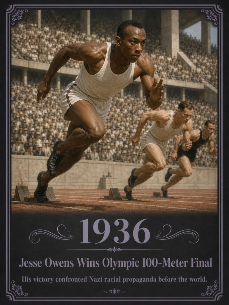 1936 — Jesse Owens wins Olympic gold in the 100-meter dash