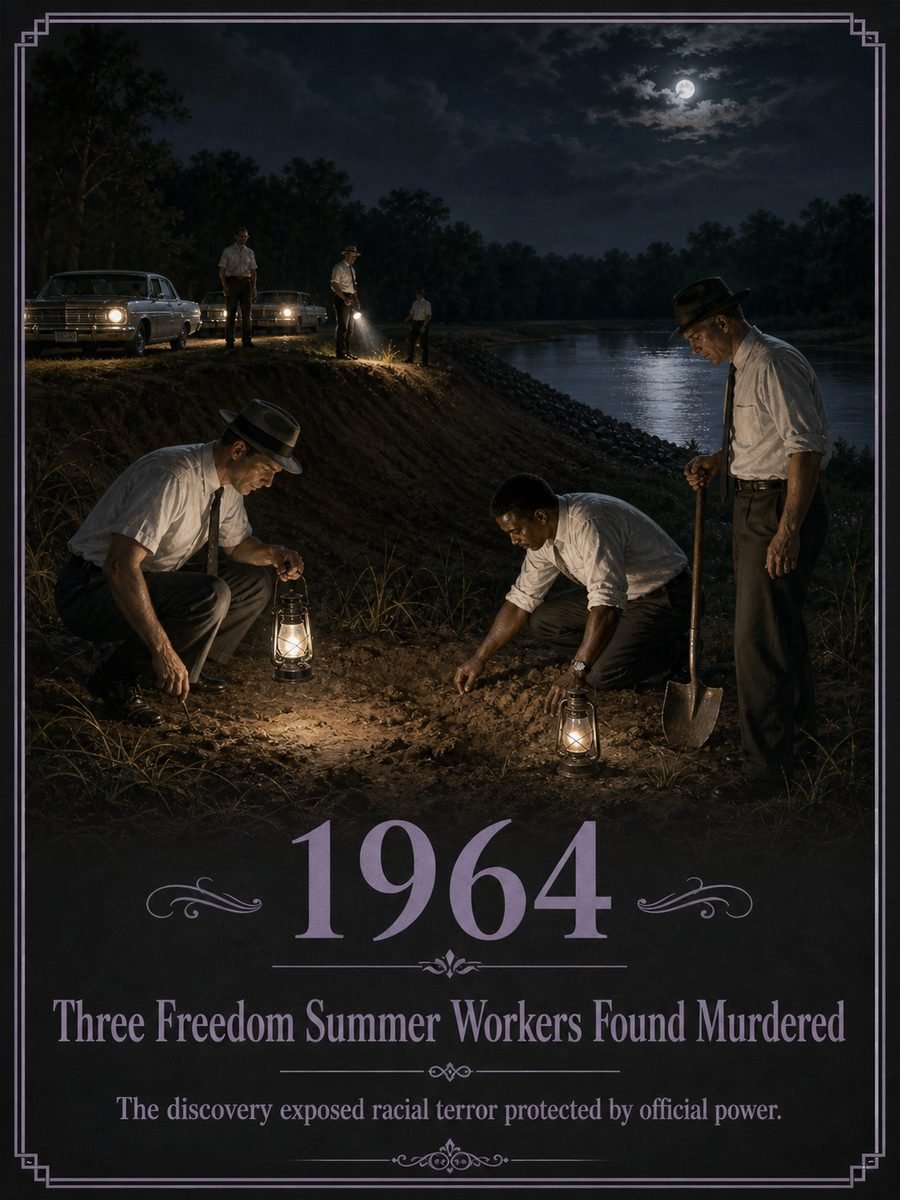 1964 — Bodies of three murdered Freedom Summer workers are found