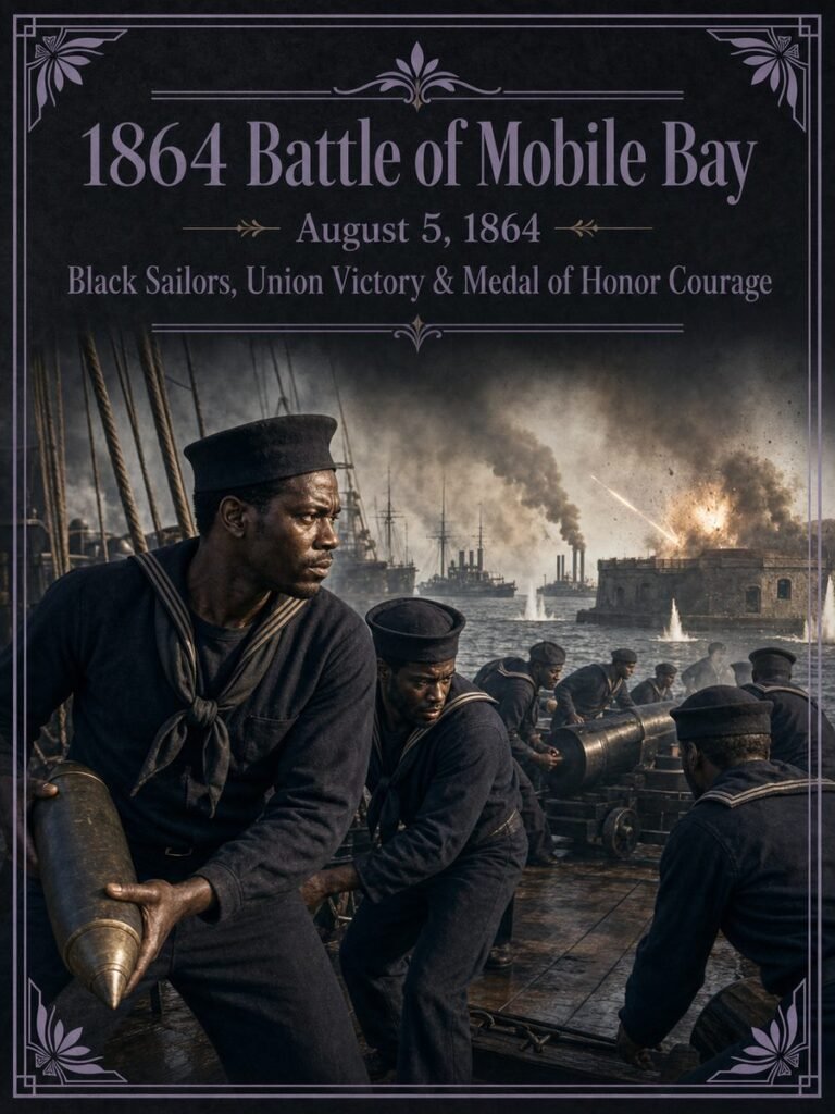 1864 — Black sailors fight in the Battle of Mobile Bay