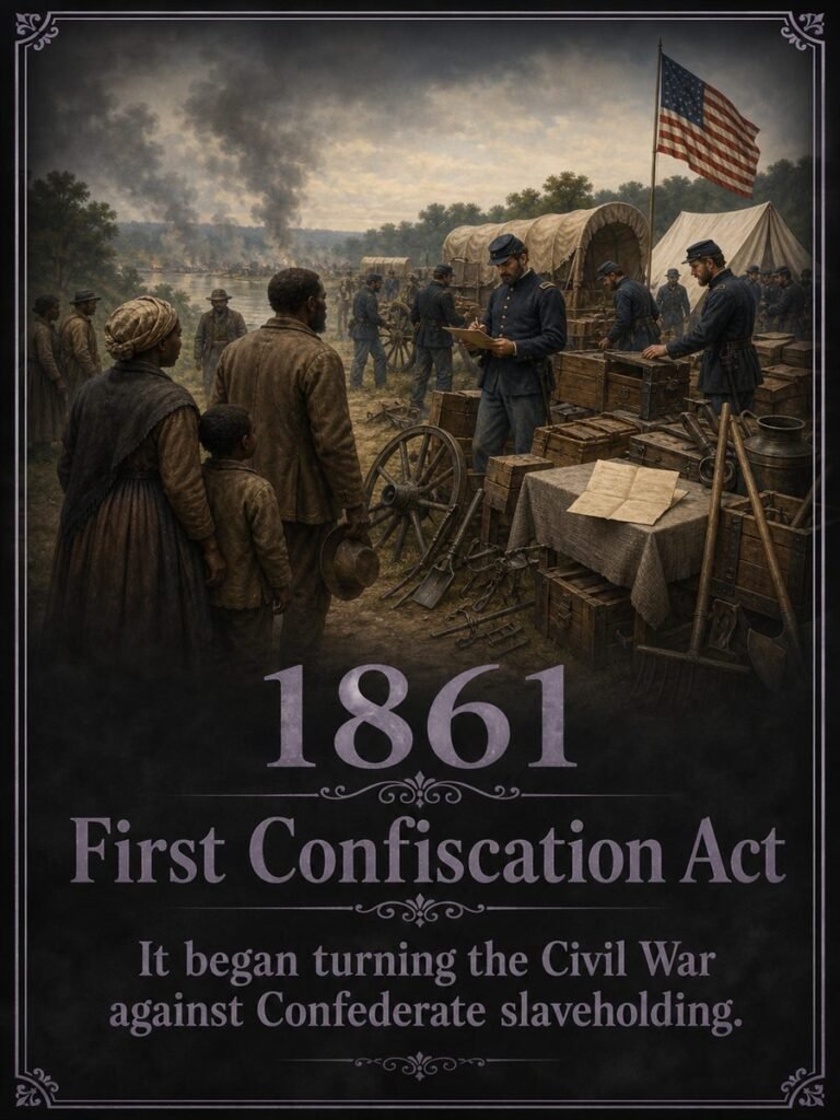 1861 — First Confiscation Act challenges Confederate slaveholding