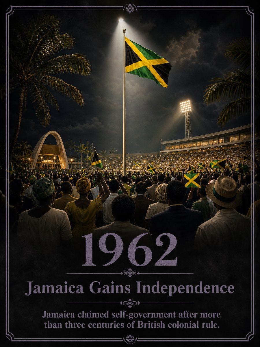 1962 — Jamaica gains independence