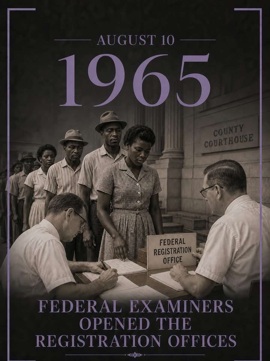 1965 — Federal examiners begin registering Black voters