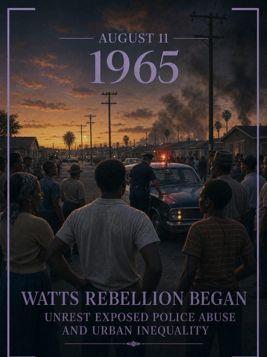 1965 — The Watts Rebellion begins in Los Angeles