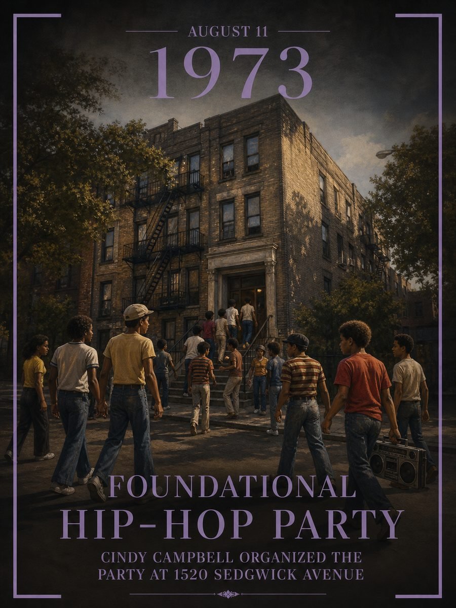 1973 — A Bronx party helps launch hip-hop culture