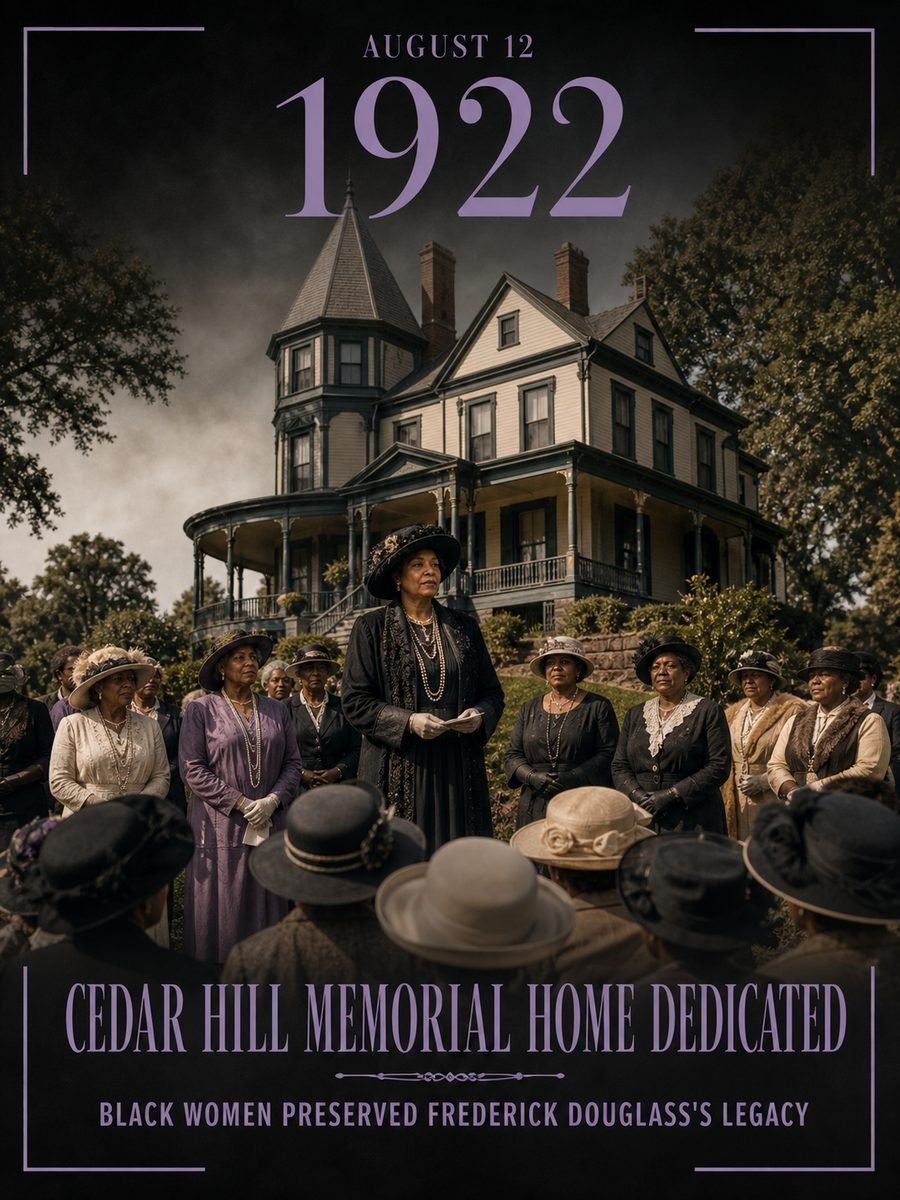 1922 — Frederick Douglass’s Cedar Hill home is dedicated as a memorial