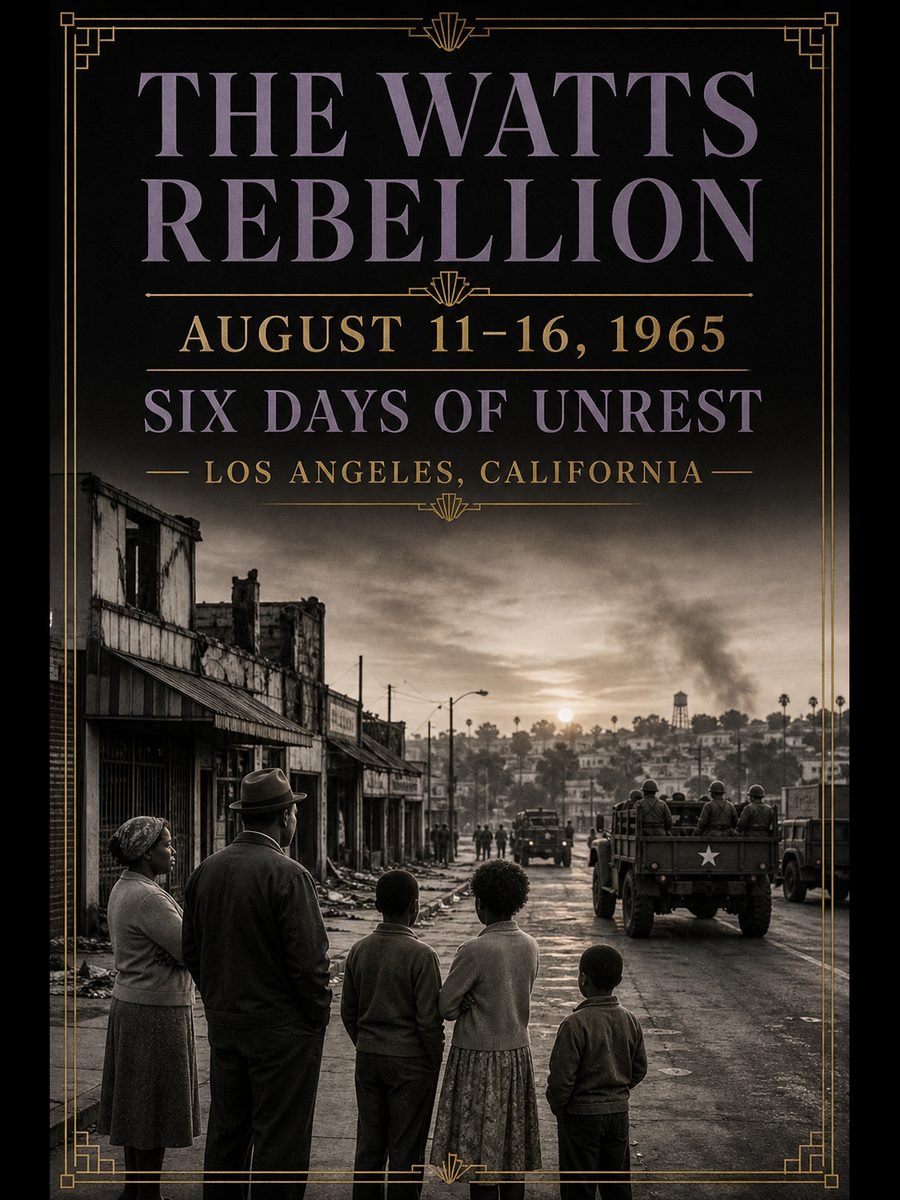 1965 — The Watts Rebellion comes to an end