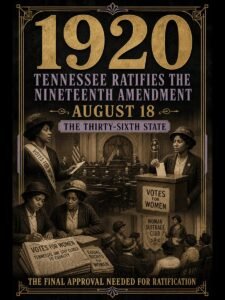 1920 — Nineteenth Amendment is ratified