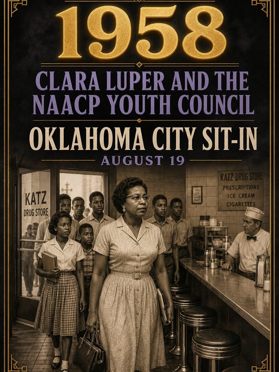 1958 — Clara Luper and young activists launch an Oklahoma City sit-in
