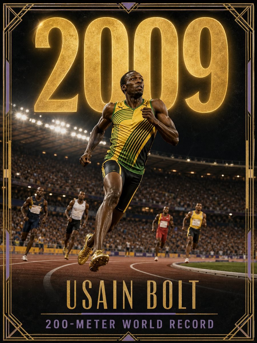 2009 — Usain Bolt sets the 200-meter world record