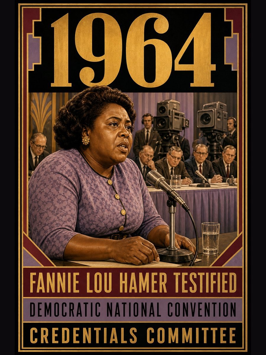 1964 — Fannie Lou Hamer challenges segregation before the Democratic Party
