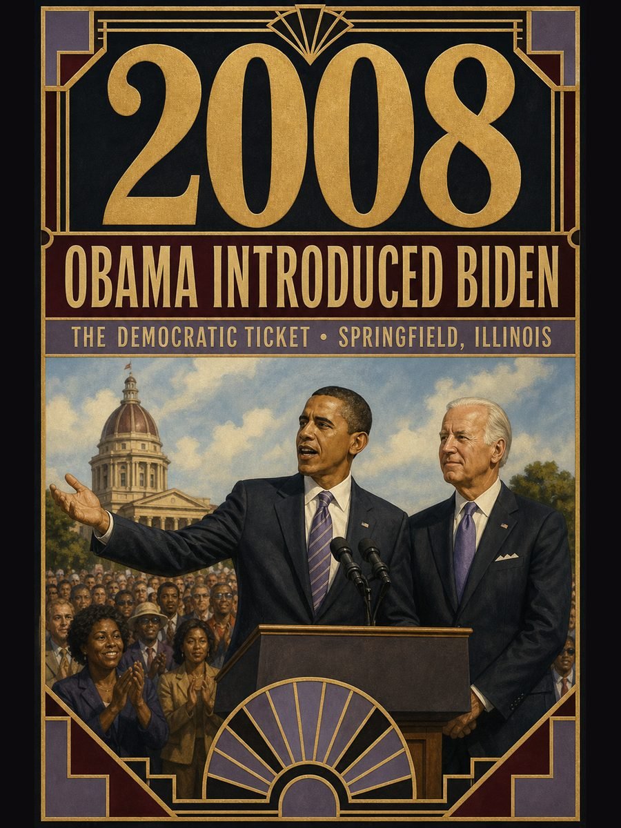 2008 — Barack Obama introduces Joe Biden as his running mate