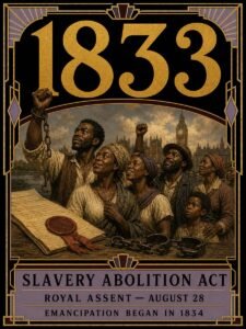 1833 — Slavery Abolition Act receives royal assent
