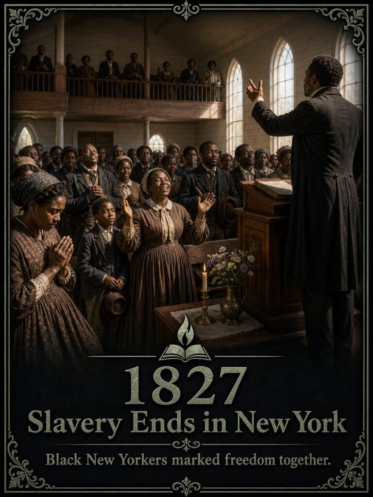 1827 — Slavery legally ends in New York State