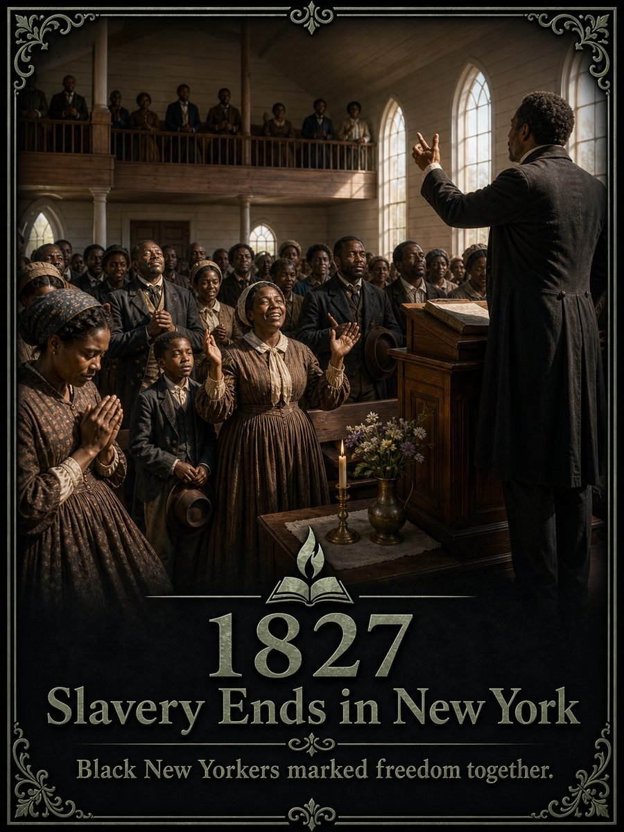 1827 — Slavery legally ends in New York State
