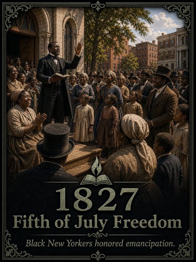 1827 — Black New Yorkers hold Fifth of July freedom celebrations