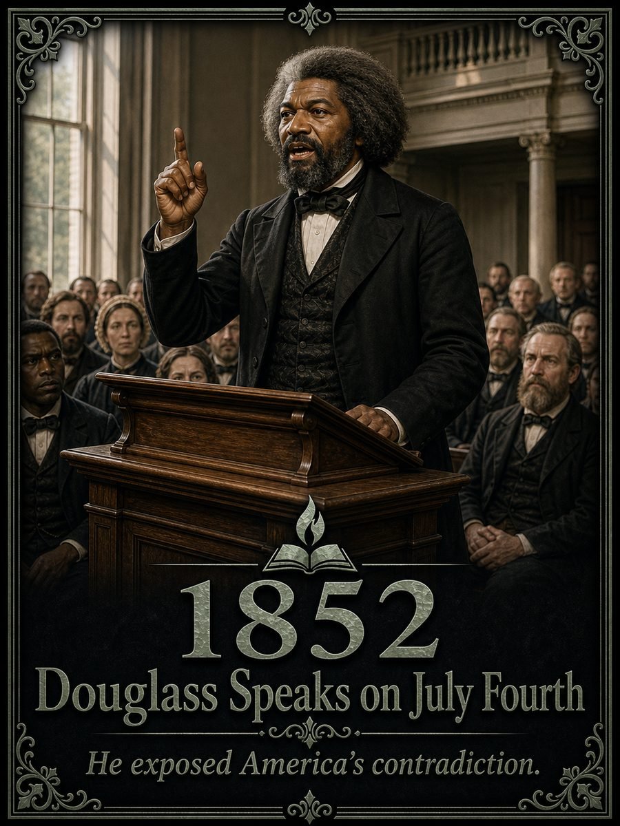 1852 — Frederick Douglass delivers “What to the Slave Is the Fourth of July?”