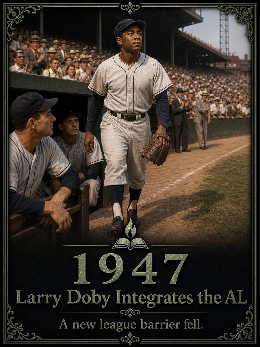 1947 — Larry Doby integrates the American League