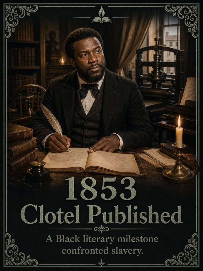 1853 — Clotel becomes a milestone in Black literature