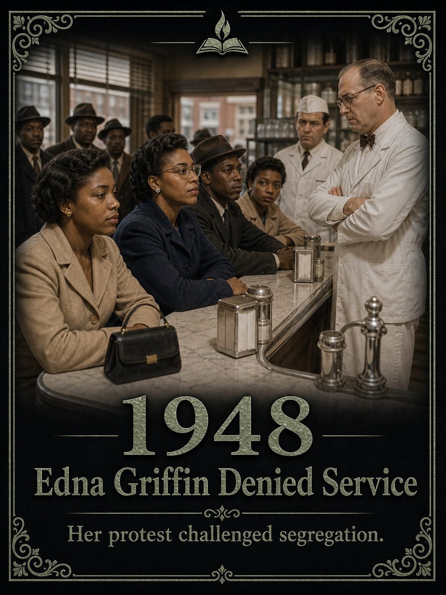 1948 — Edna Griffin is denied service at Katz Drug Store