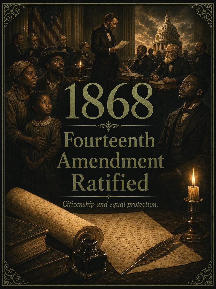 1868 — Fourteenth Amendment ratified