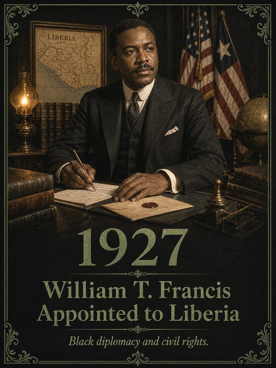 1927 — William T. Francis appointed U.S. Minister and Consul to Liberia