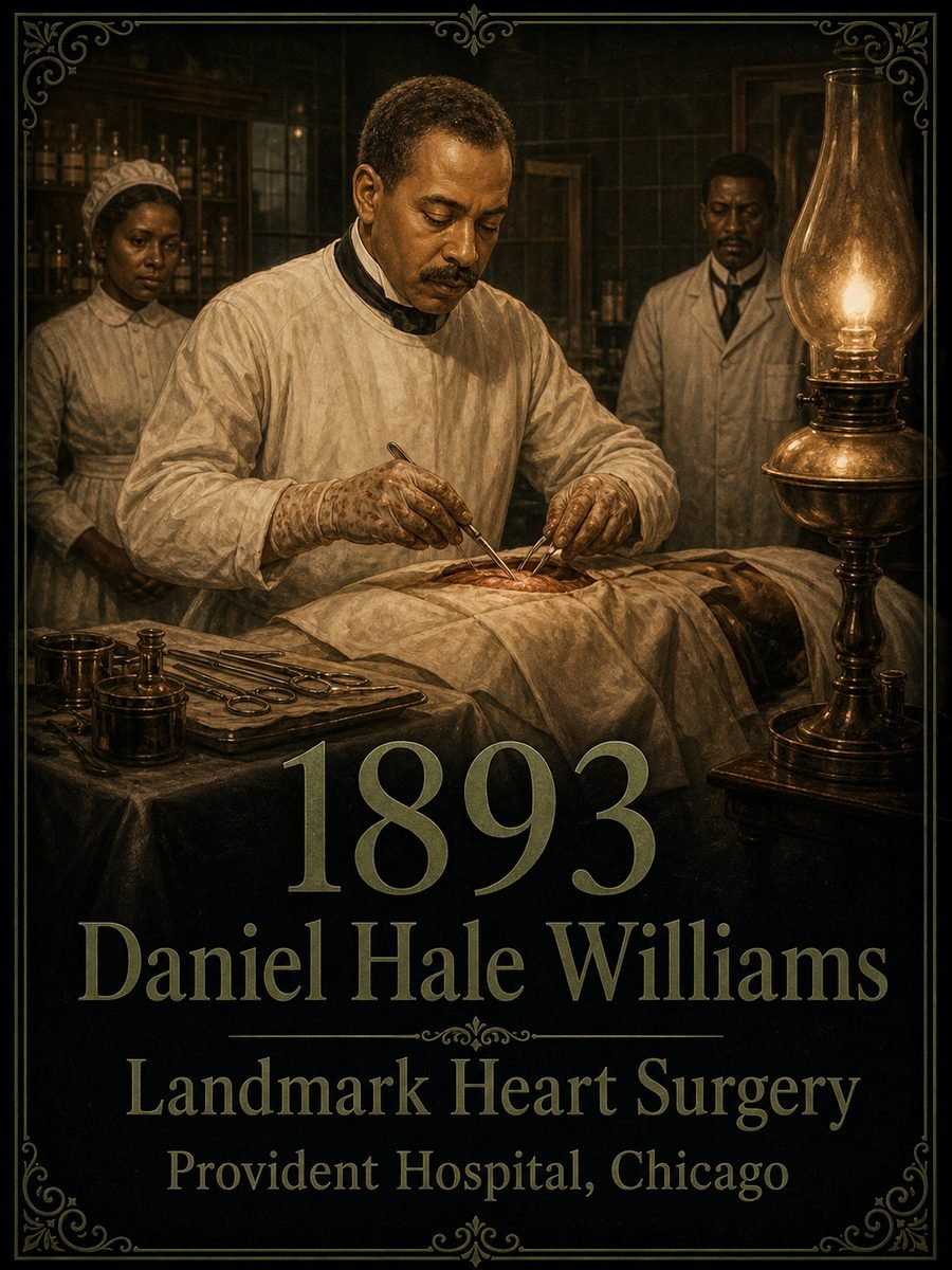 1893 — Dr. Daniel Hale Williams performs landmark heart surgery