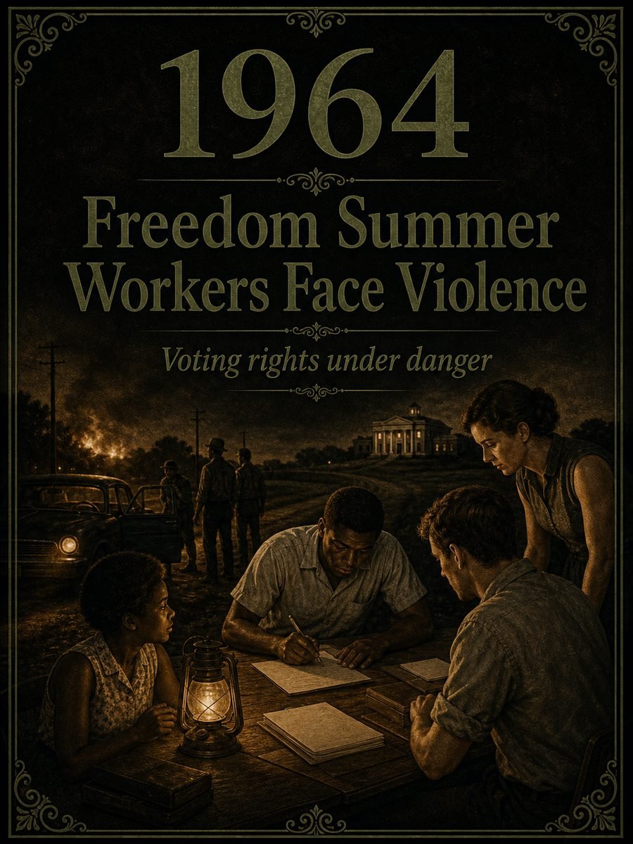 1964 — Freedom Summer workers face violence and federal neglect