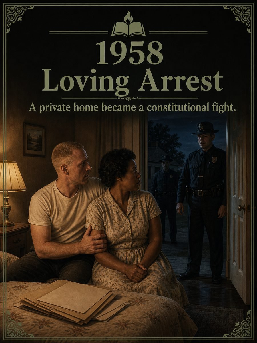 1958 — Richard and Mildred Loving are arrested in Virginia