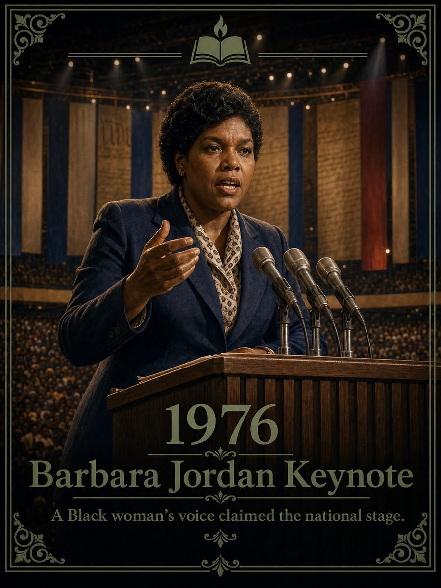 1976 — Barbara Jordan delivers historic Democratic National Convention keynote