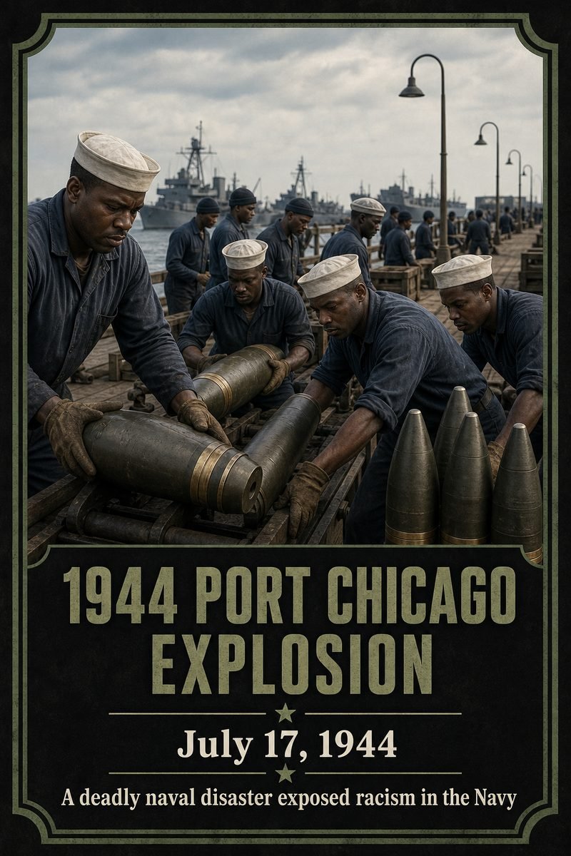 1944 — Port Chicago explosion exposes racism in the Navy