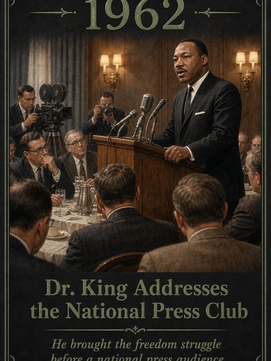 1962 — Dr. Martin Luther King Jr. addresses the National Press Club