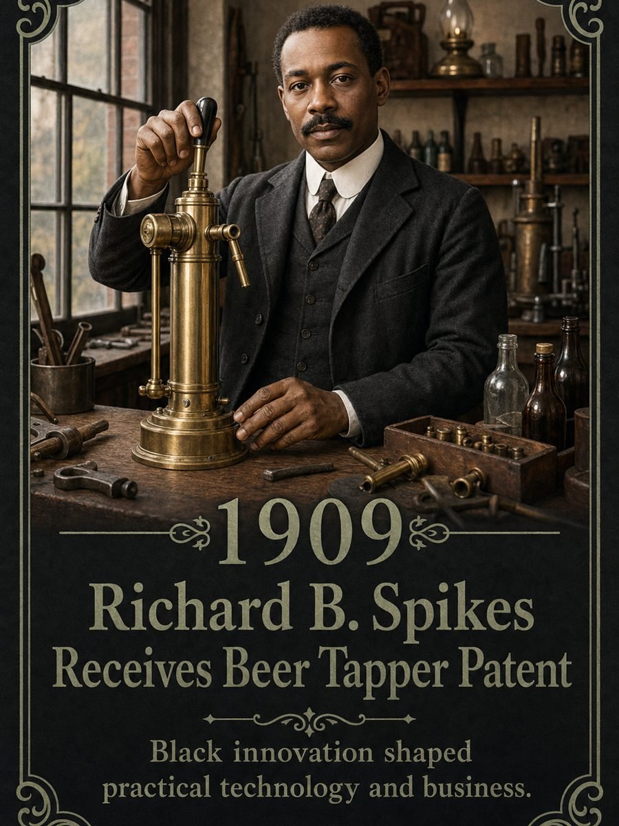 1909 — Richard B. Spikes receives beer tapper patent