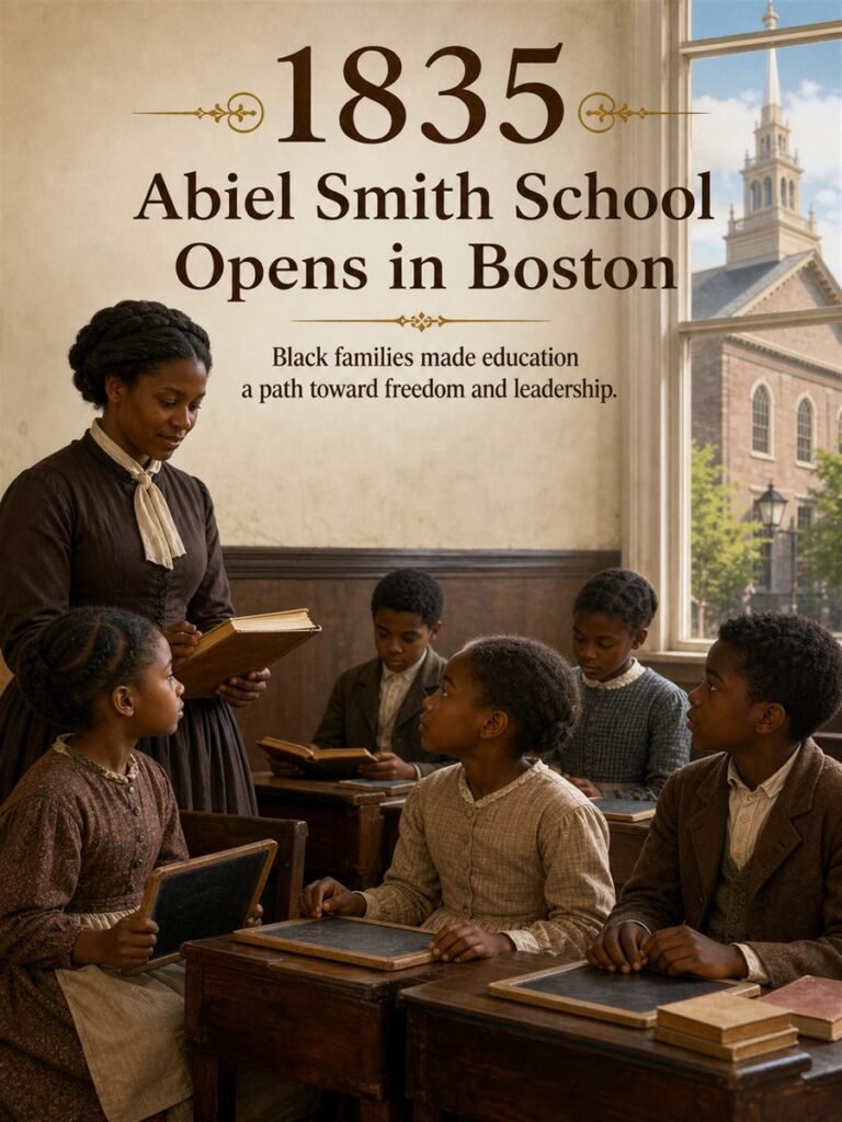 1835 — Abiel Smith School opens in Boston