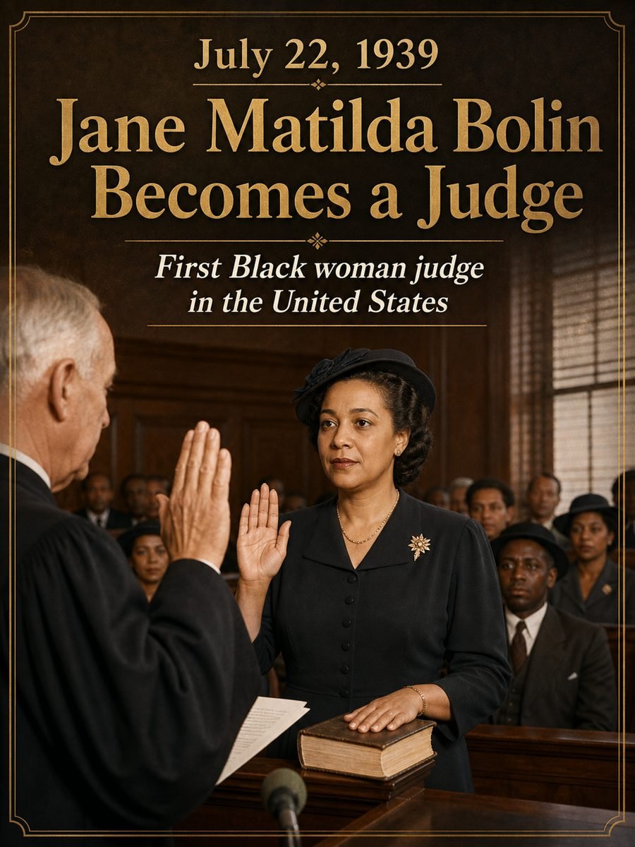 1939 — Jane Bolin becomes first Black woman judge in the United States