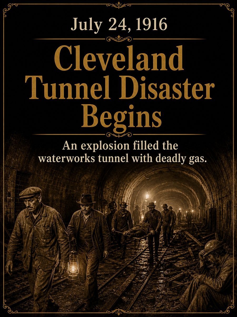 1916 — Cleveland tunnel disaster begins; Garrett Morgan joins the rescue overnight
