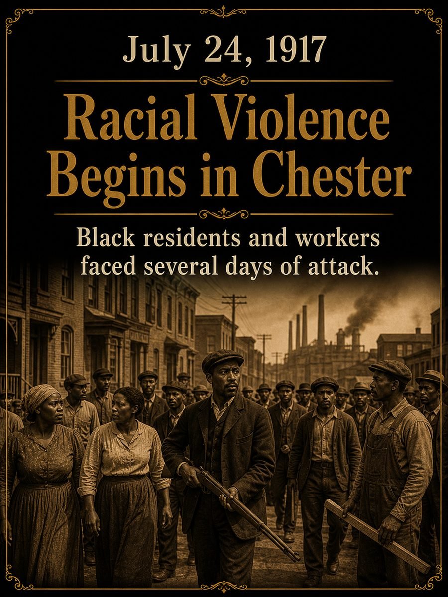1917 — Chester, Pennsylvania racial violence begins