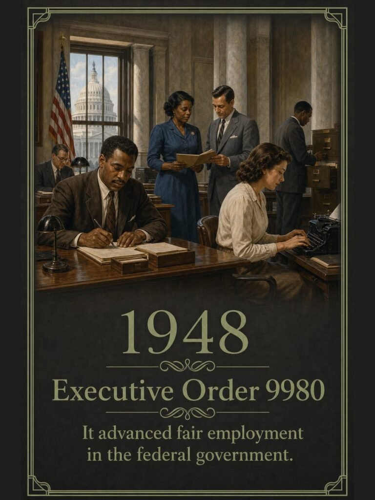 1948 — Executive Order 9980 attacks discrimination in federal employment