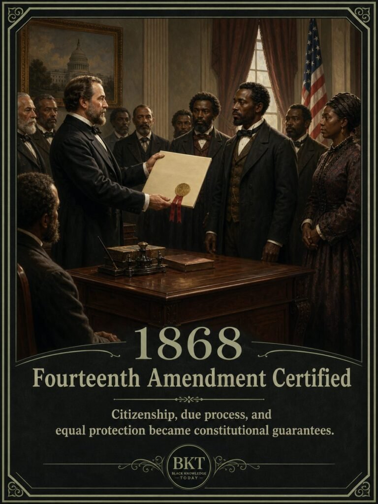 1868 — Fourteenth Amendment is officially adopted