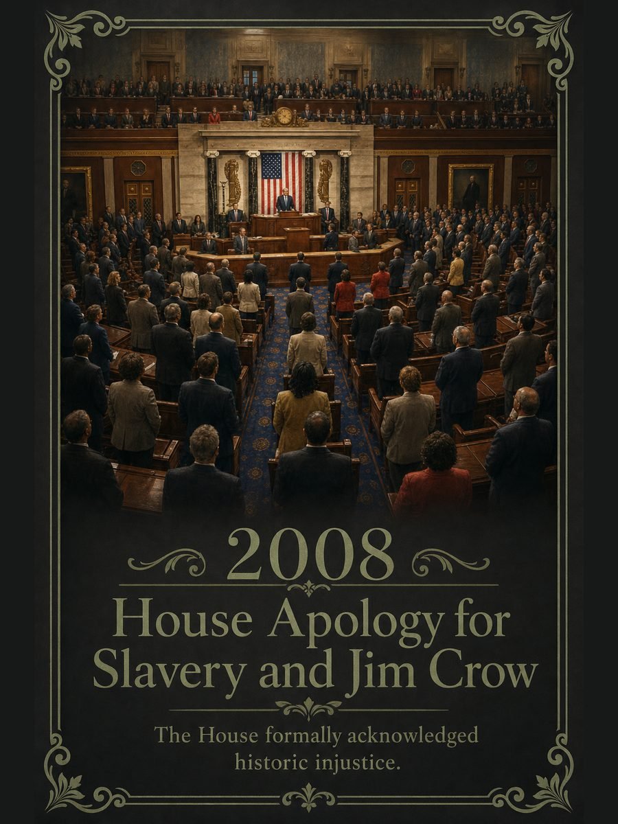 2008 — U.S. House apologizes for slavery and Jim Crow