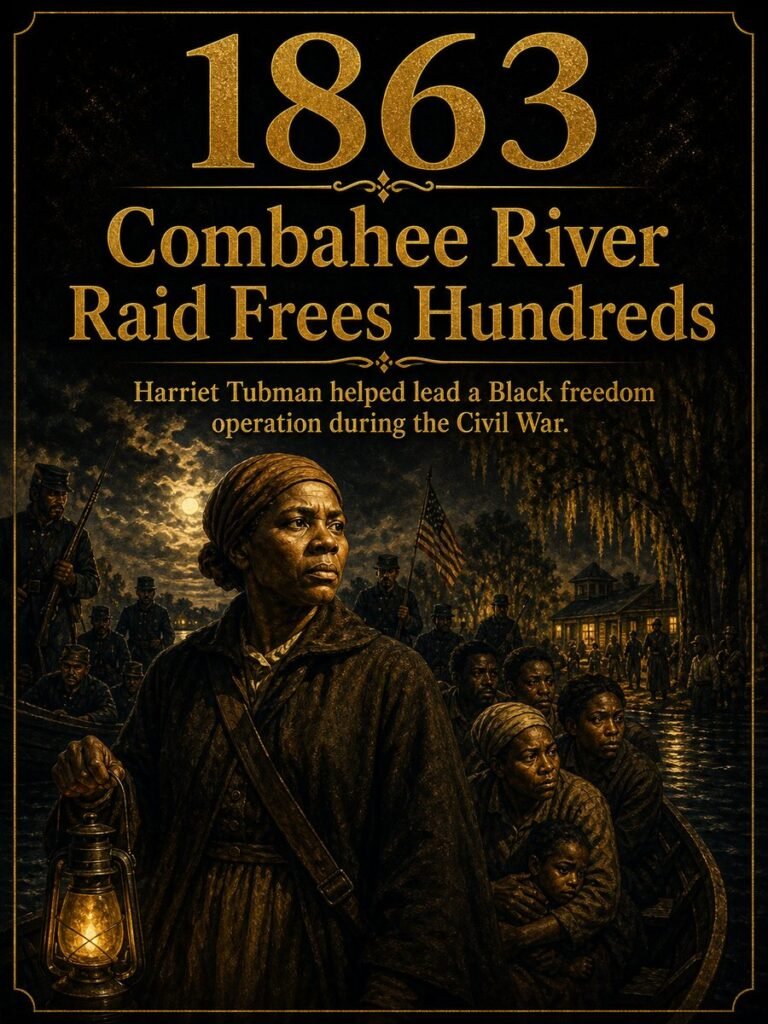 1863 — The Combahee River Raid frees hundreds of enslaved people