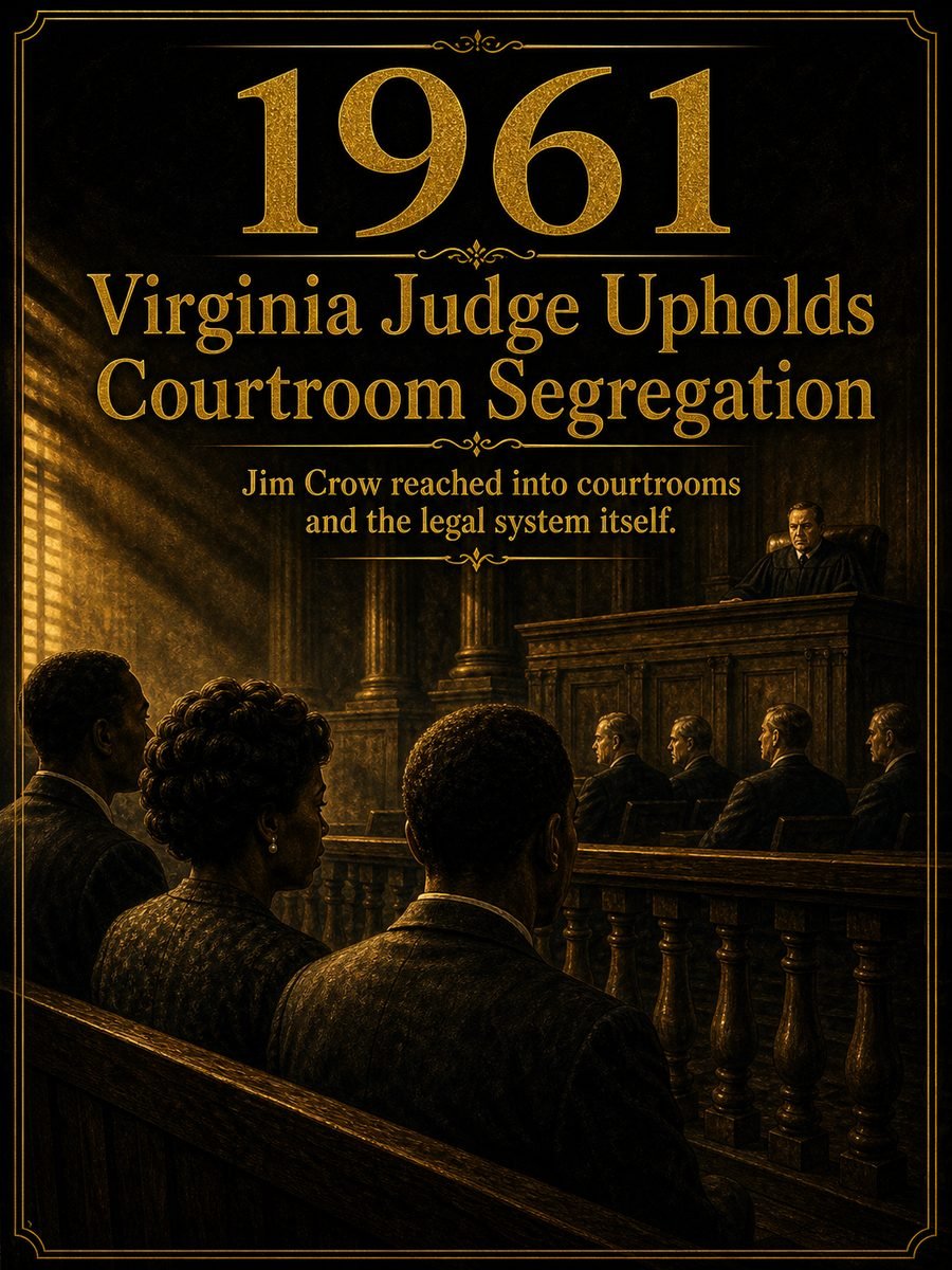 1961 — A Virginia judge upholds courtroom segregation