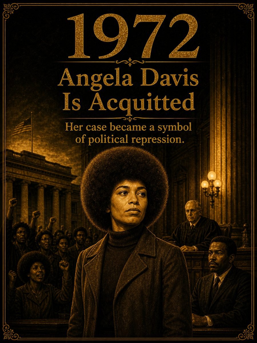 1972 — Angela Davis is acquitted