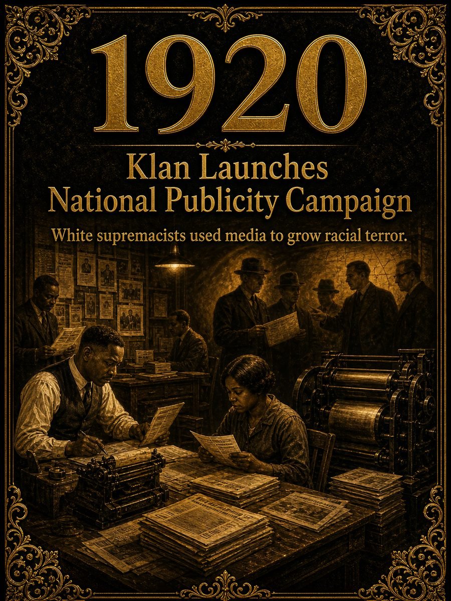 1920 — The Ku Klux Klan launches a national publicity campaign